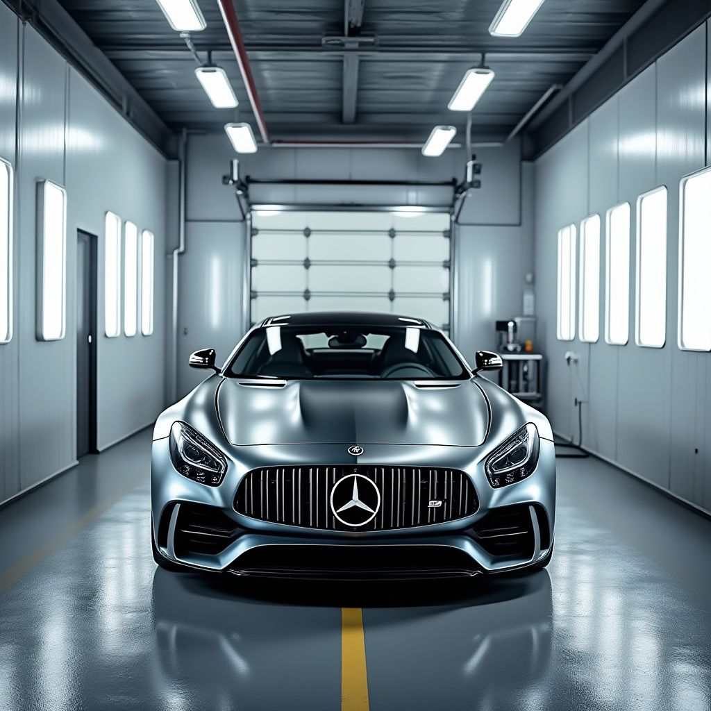 Área de carrocería y pintura con equipos de alta tecnología